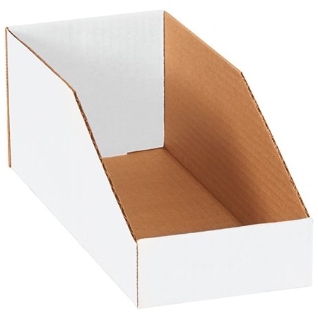 Bsc Preferred 5 x 12 x 4-1/2'' White Bin Boxes, 50PK BUY00032203